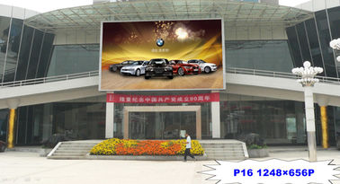 P16 HD Panel Layar Penuh Warna Led Besar 14 - 16 Bit Skala Abu-abu Untuk Dinding Video