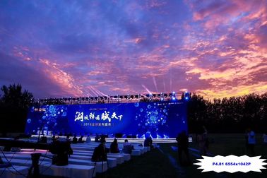 Tampilan Layar LED Penuh Warna Luar P4.81mm 6554 * 1024P Untuk Pertunjukan Iklan Panggung
