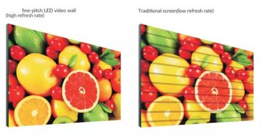 P3 Pitch Curved Indoor Dinding Video LED 14 - 16 Bit Skala Abu-abu Untuk Iklan