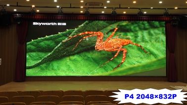 P4 800 Nits Kecerahan Tinggi Indoor Video Wall LED 14 - 16 Bits Untuk Iklan