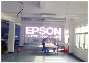 Ultra Tipis P10 Layar LED Transparan Mesh SMD 3512 Dengan Transparansi 80%