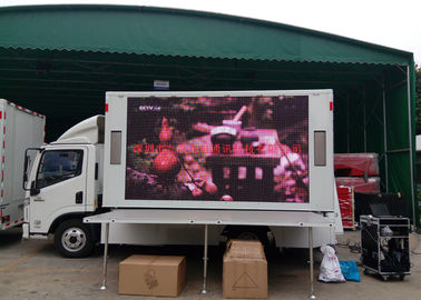 HD P16 Mobile Trailer LED Display Desain Pemindaian Statis 15 - 200m Jarak Pandang