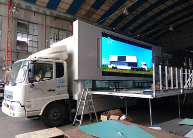 HD P16 Mobile Trailer LED Display Desain Pemindaian Statis 15 - 200m Jarak Pandang