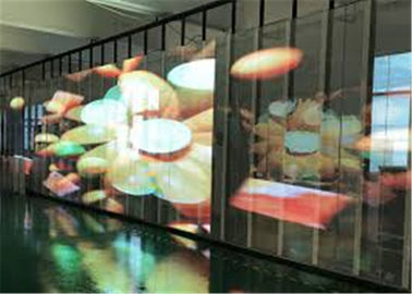 P31.25 Ultrathin Layar Tirai LED Transparan Kapasitas Beban Angin Yang Sangat Kuat