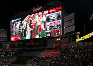 Papan Skor Sepak Bola P10 Led Besar, Papan Display Digital Led 960 * 960mm Ukuran Kabinet