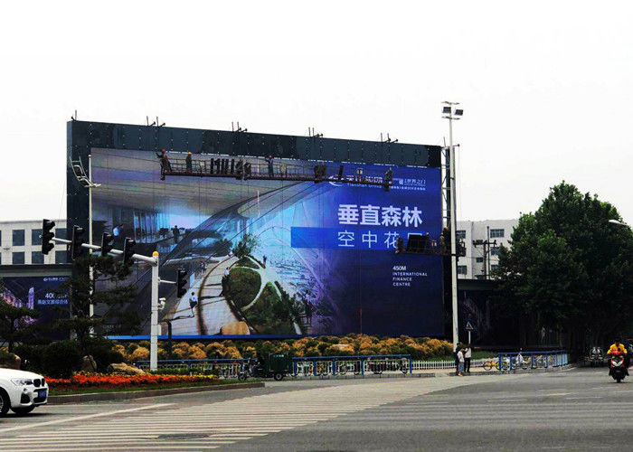 Tampilan Layar Led Luar Ruangan Penuh Warna, P5 - P10 Led Display Panel Konsistensi Baik