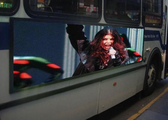 Trailer Mobile LED terbuka tahan air 6mm Pixel Pitch Untuk Iklan Bus